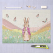 Peter das Kaninchen auf einem Feld von Wildblumen Seidenpapier (Handwerk)