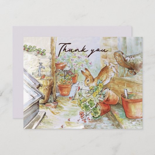Peter das Kaninchen Dankeskarte (Vorne/Hinten)