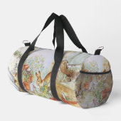 Peter das Kaninchen, das in Gartenschuppen stürzt Duffle Bag (Rechte Ecke)