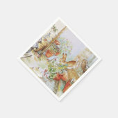 Peter das Kaninchen, das in Gartenschuppen stürzt Serviette (Ecke)