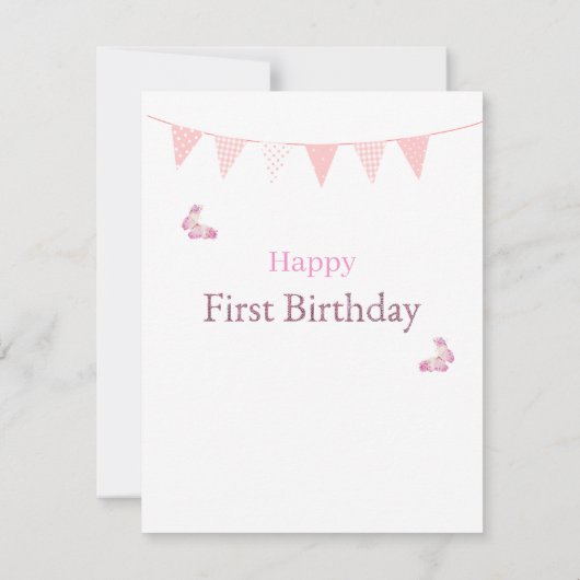 Peter das Kaninchen Erster Geburtstag Gruß (Rückseite)