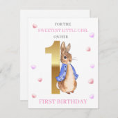 Peter das Kaninchen Erster Geburtstag Gruß (Vorne/Hinten)