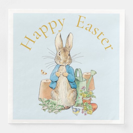 Peter das Kaninchen Frohe Ostern Grüße Serviette (Vorderseite)
