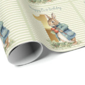 Peter das Kaninchen Gemüse pflücken ersten Geburts Geschenkpapier (Rolleneckpunkt)