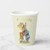 Peter das Kaninchen Gemüse pflücken ersten Geburts Pappbecher (Vorderseite)