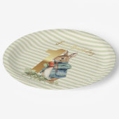 Peter das Kaninchen Gemüse pflücken ersten Geburts Pappteller (Schrägansicht)