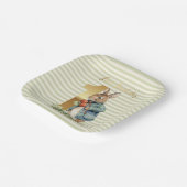 Peter das Kaninchen Gemüse pflücken ersten Geburts Pappteller (Gewinkelt)