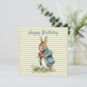 Peter das Kaninchen Gemüse pflücken Happy Birthday (Stehend Vorderseite)