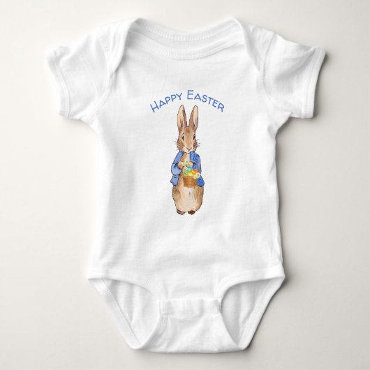 Peter das Kaninchen Gruß Ostern Baby Strampler (Vorderseite)