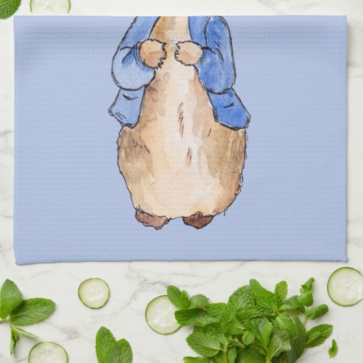 Peter das Kaninchen Gruß Ostern Geschirrtuch (Gefaltet)