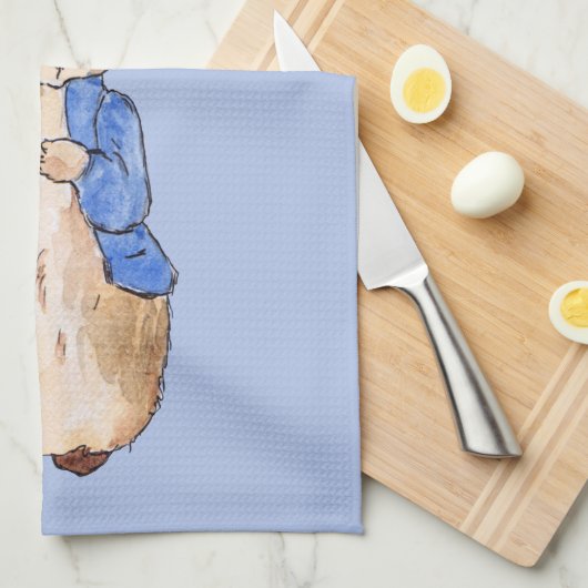 Peter das Kaninchen Gruß Ostern Geschirrtuch (Viertel Falte)