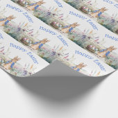 Peter das Kaninchen Happy Oaster Geschenkpapier (Ecke)