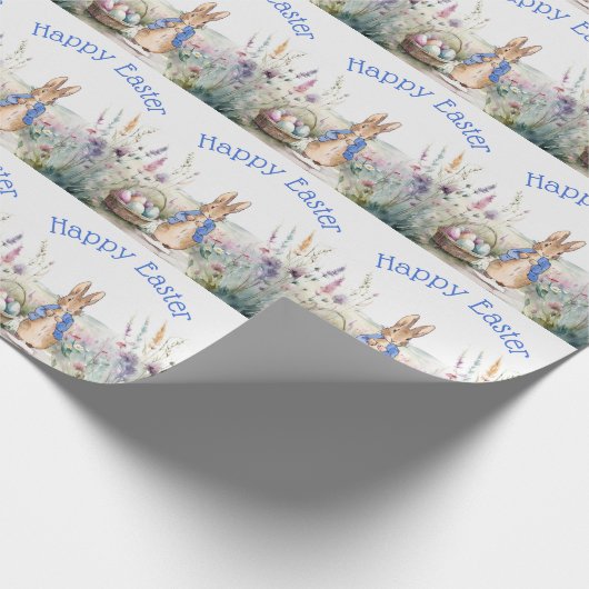 Peter das Kaninchen Happy Oaster Geschenkpapier (Ecke)