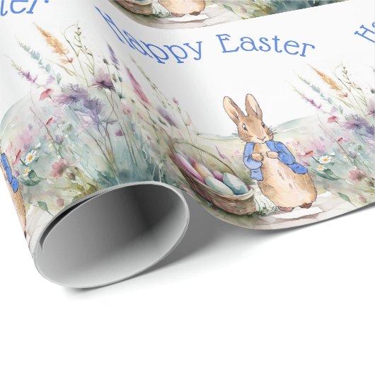 Peter das Kaninchen Happy Oaster Geschenkpapier (Rolleneckpunkt)