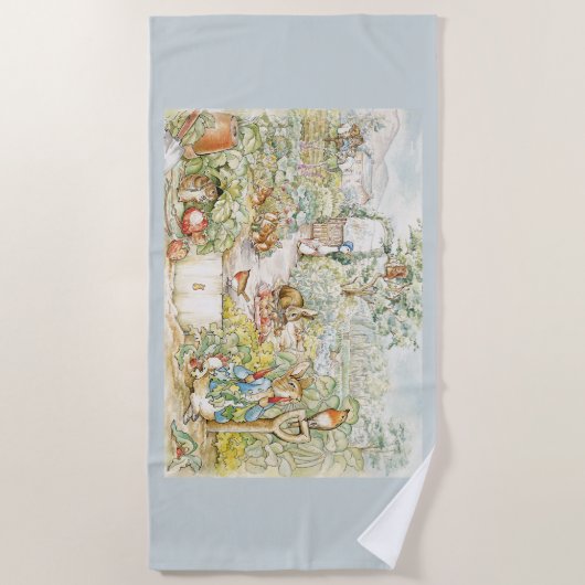 Peter das Kaninchen im Garten von Herrn Mc Gregor Strandtuch (Vorderseite)