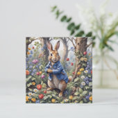 Peter das Kaninchen im verzauberten Wald Karte (Stehend Vorderseite)