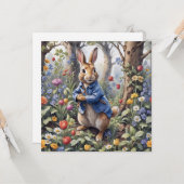 Peter das Kaninchen im verzauberten Wald Karte (Vorderseite/Rückseite Beispiel)