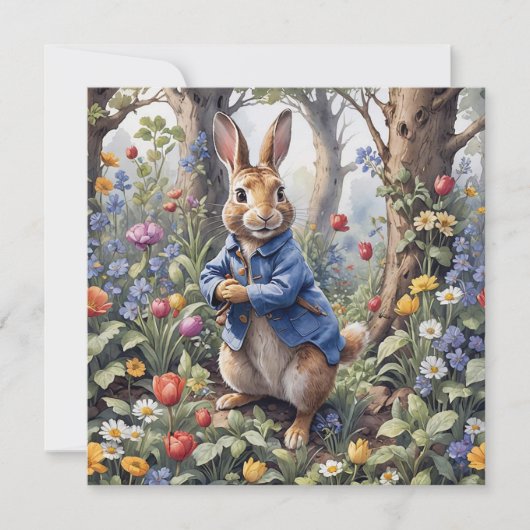 Peter das Kaninchen im verzauberten Wald Karte (Vorderseite)