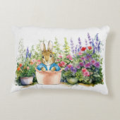 Peter das Kaninchen in einem Topf Dekokissen (Rückseite)