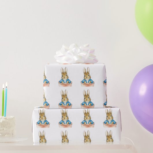 Peter das Kaninchen in einer Papiertafel sitzen Geschenkpapier (Partygeschenke)