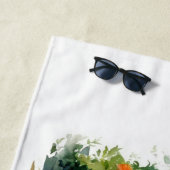 Peter das Kaninchen in seinem Blumengarten Strandtuch (Beispiel)