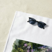 Peter das Kaninchen in seinem Blumengarten Strandtuch (Beispiel)