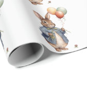 Peter das Kaninchen mit Ballons Geschenkpapier (Rolleneckpunkt)
