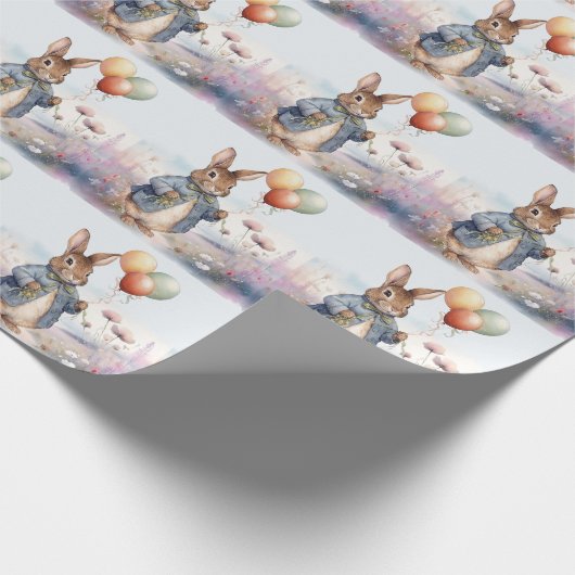 Peter das Kaninchen mit Ballons Geschenkpapier (Ecke)