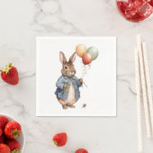 Peter das Kaninchen mit Ballons Serviette (Beispiel)