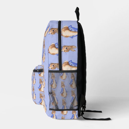 Peter das Kaninchen mit blauem Hintergrund Bedruckter Rucksack (Rechts)