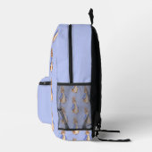 Peter das Kaninchen mit blauem Hintergrund Bedruckter Rucksack (Rechts)