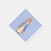 Peter das Kaninchen mit blauem Hintergrund Serviette (Ecke)