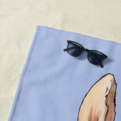 Peter das Kaninchen mit blauem Hintergrund Strandtuch (Beispiel)