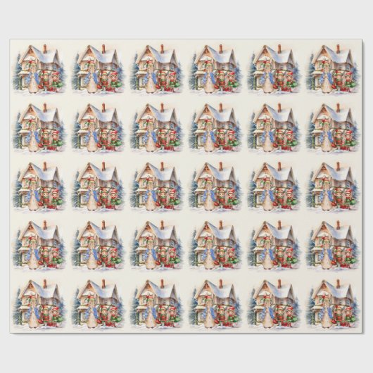 Peter das Kaninchen mit den Weihnachtelfen Geschenkpapier (Flach)