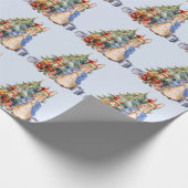 Peter das Kaninchen mit Elf und Weihnachtsbaum Geschenkpapier (Ecke)
