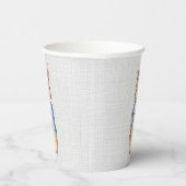 Peter das Kaninchen mit grauer Leinenstruktur Pappbecher (Rechts)