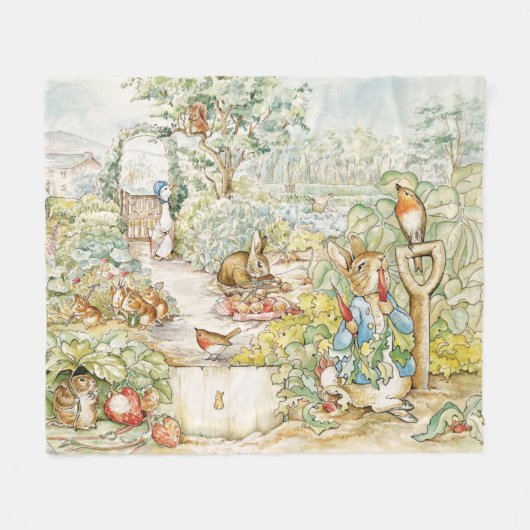 Peter das Kaninchen mit Jemima Puddle Duck Fleecedecke (Vorderseite (Horizontal))