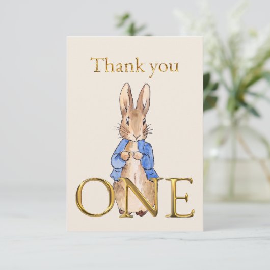 Peter das Kaninchen ONE Danke (Stehend Vorderseite)