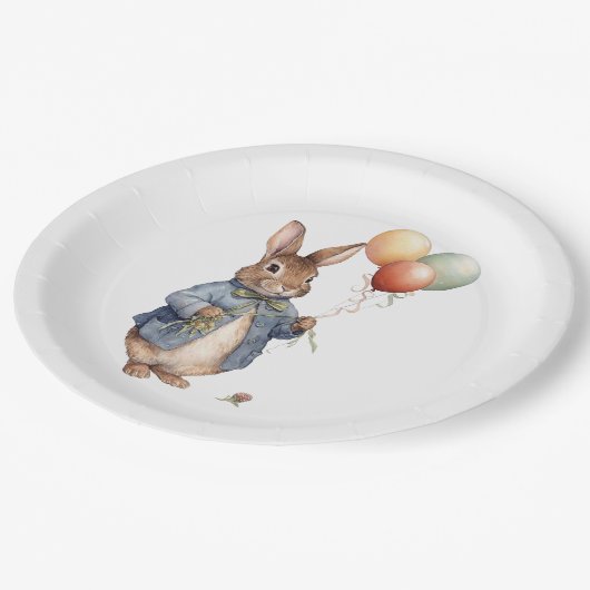 Peter das Kaninchen Pappteller (Schrägansicht)