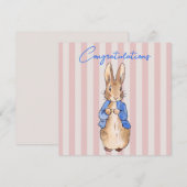 Peter das Kaninchen rosa gestreift Hintergrund (Vorne/Hinten)