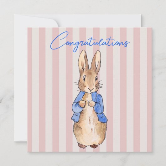 Peter das Kaninchen rosa gestreift Hintergrund (Vorderseite)