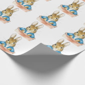 Peter das Kaninchen sitzt in einem Pflanze Pot Geschenkpapier (Ecke)