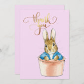Peter das Kaninchen sitzt in einem Topf Dankeskarte (Vorne/Hinten)