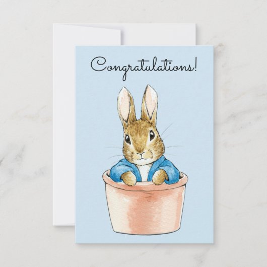 Peter das Kaninchen sitzt in einem Topf Karte (Vorderseite)