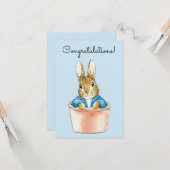 Peter das Kaninchen sitzt in einem Topf Karte (Vorderseite/Rückseite Beispiel)