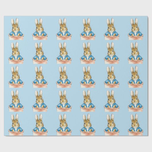 Peter das Kaninchen sitzt in Pflanze Pot Geschenkpapier (Flach)