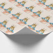 Peter das Kaninchen sitzt in Pflanze Pot Geschenkpapier (Ecke)