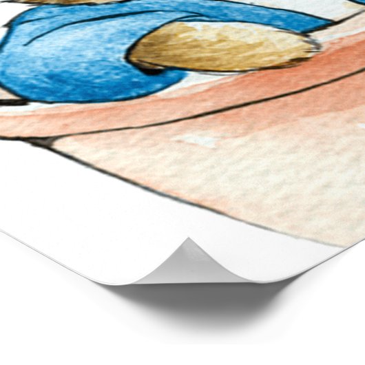 Peter das Kaninchen sitzt in Pflanze Pot Poster (Ecke)