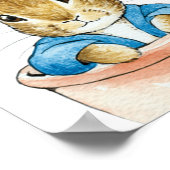 Peter das Kaninchen sitzt in Pflanze Pot Poster (Ecke)