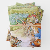 Peter das Kaninchen Tumbling in Vegie Patch Geschenkpapier Set (Beispiel)